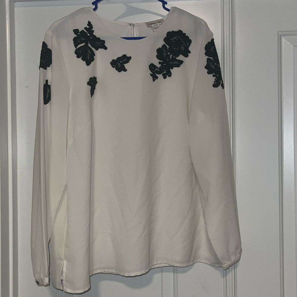 Sz Large Blouse EUC Beige and Black